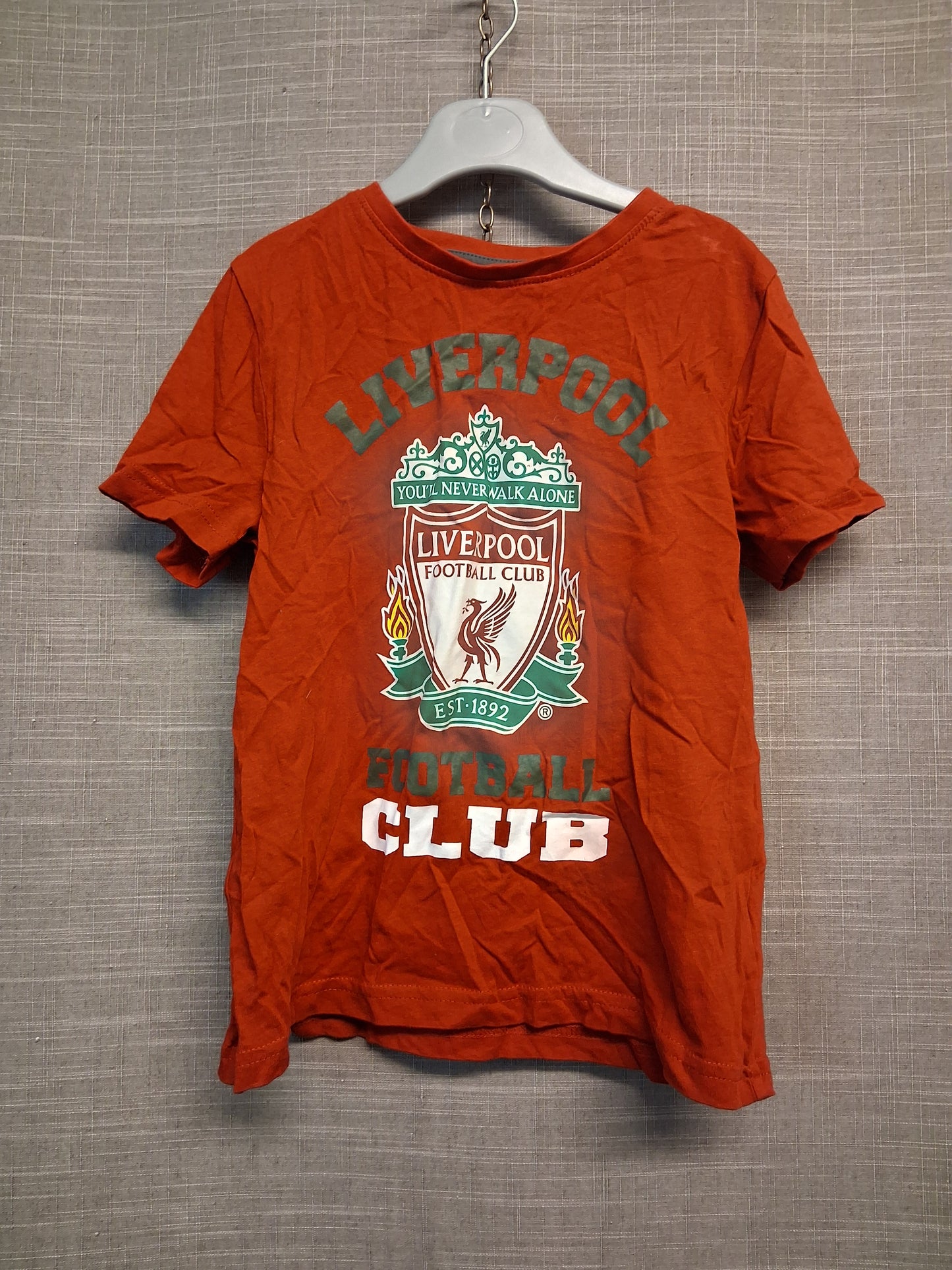 Liverpool Football Club Red Jersey Short Sleeve T-Shirt Age 6-7 Years