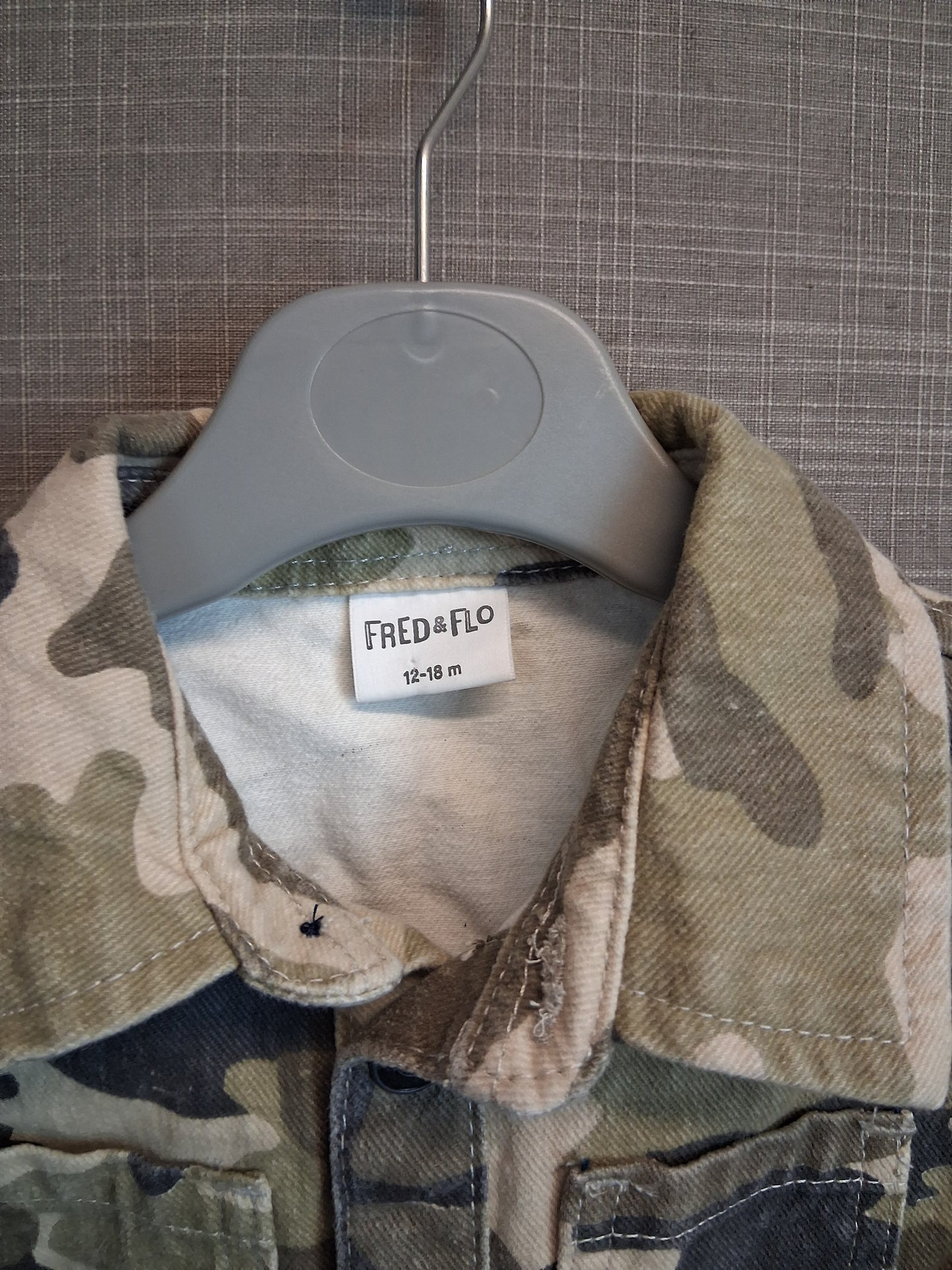 F&F Boys Camoflague Demin Shacket Age 12-18 Months 100% Cotton
