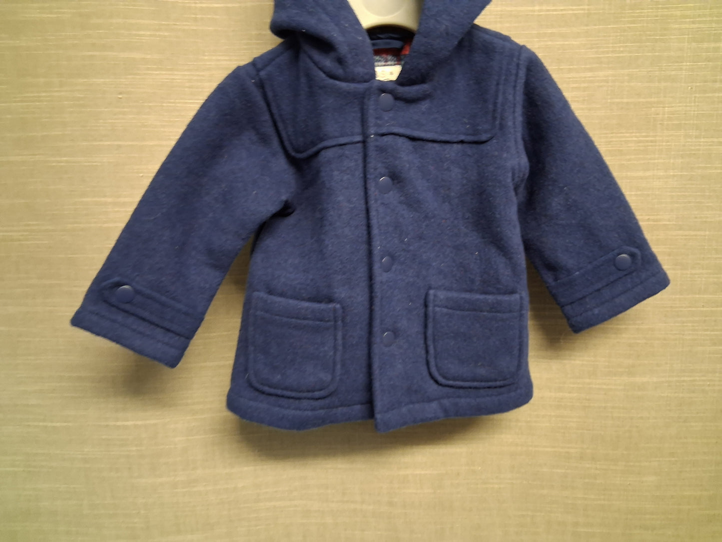 Marks and Spencer Boys Navy Blue Duffle Style Coat Age 9-12 Months New with Tags