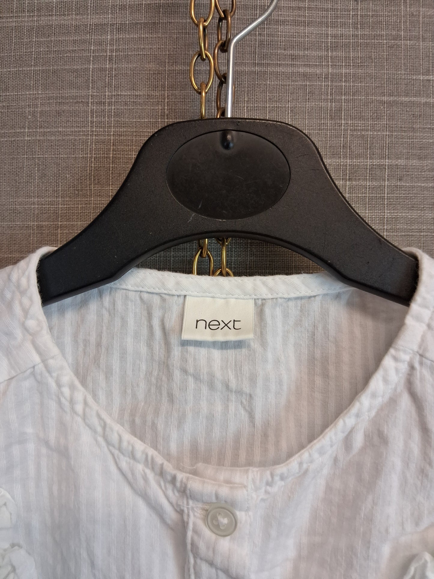 Next Girls White Sleeveless Blouse Tie Front Age 3 Years
