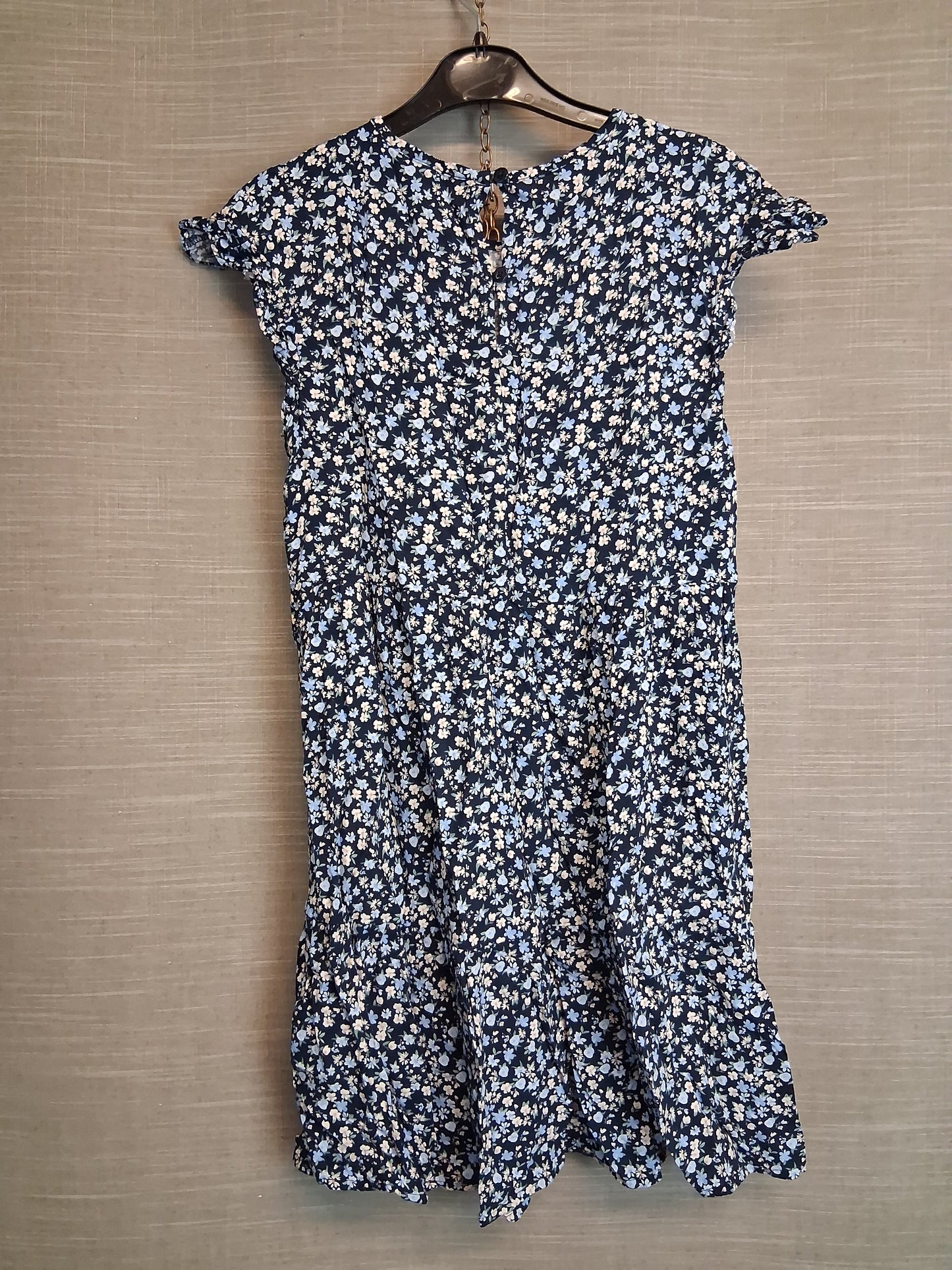 Primark Girls Blue Floral Sleeveless Dress Age 10-11 Years