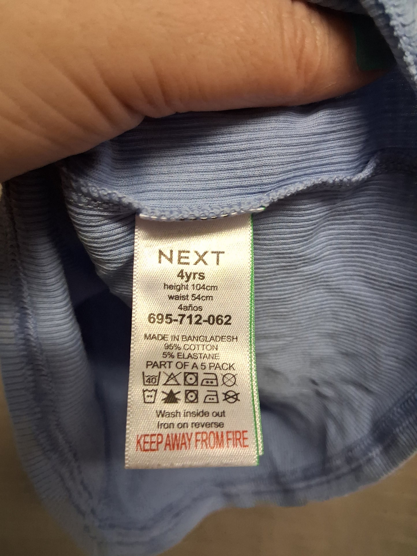 Next Girls Essential Tank Vest Top Blue Age 4 years