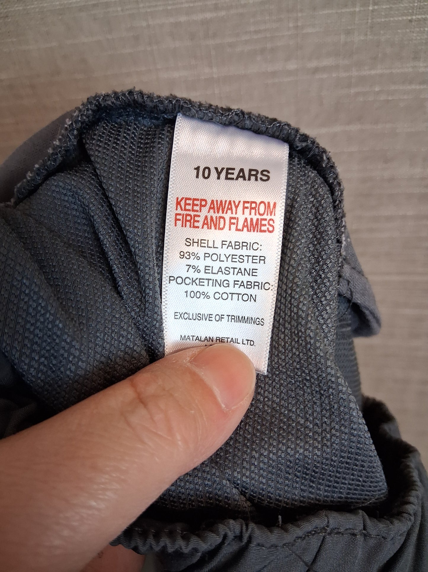 Matalan Grey Cargo Shorts Age 10 Years