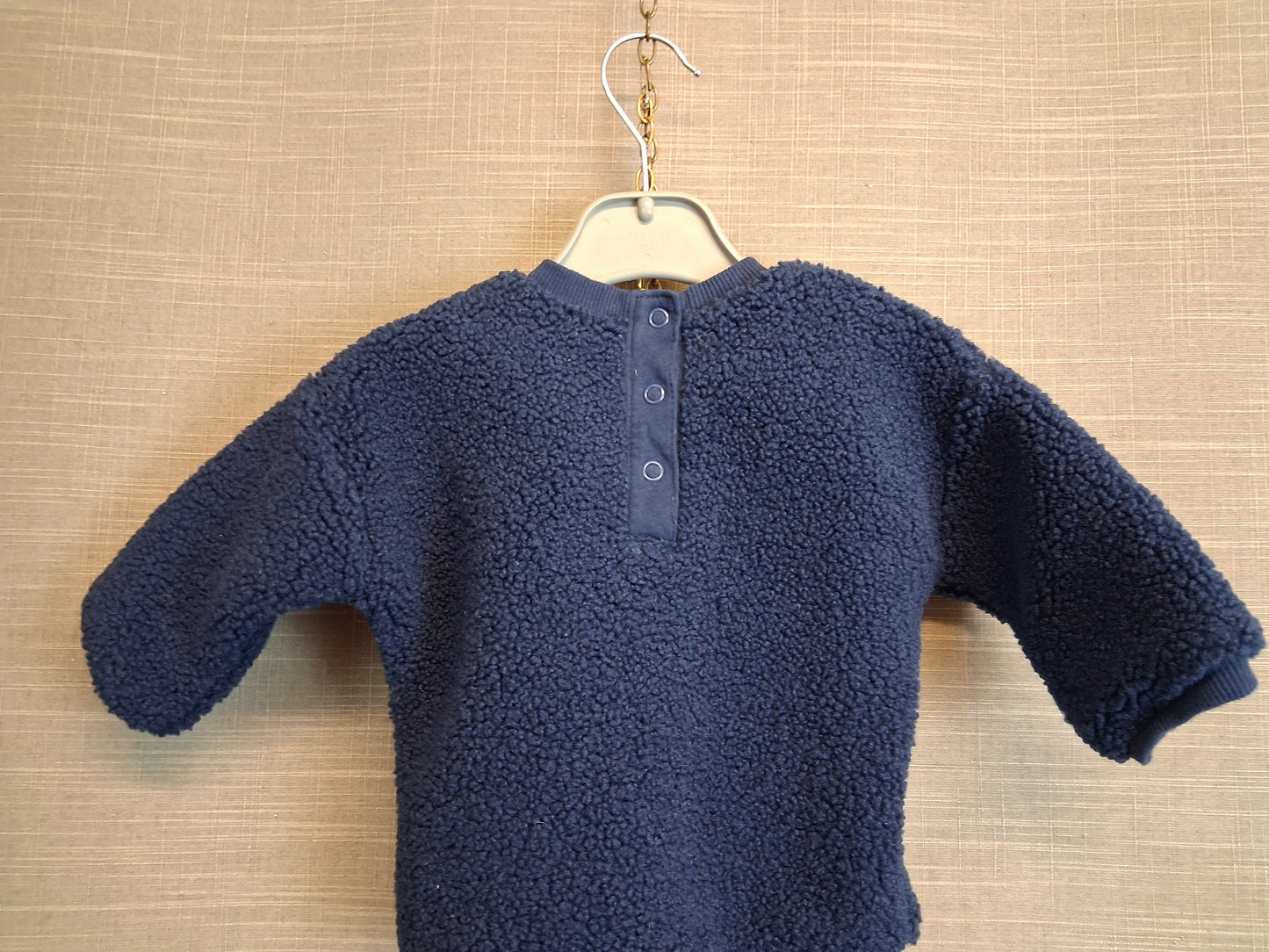 F&F Boys Blue Shearling Style Sweater Age 3-6 Months