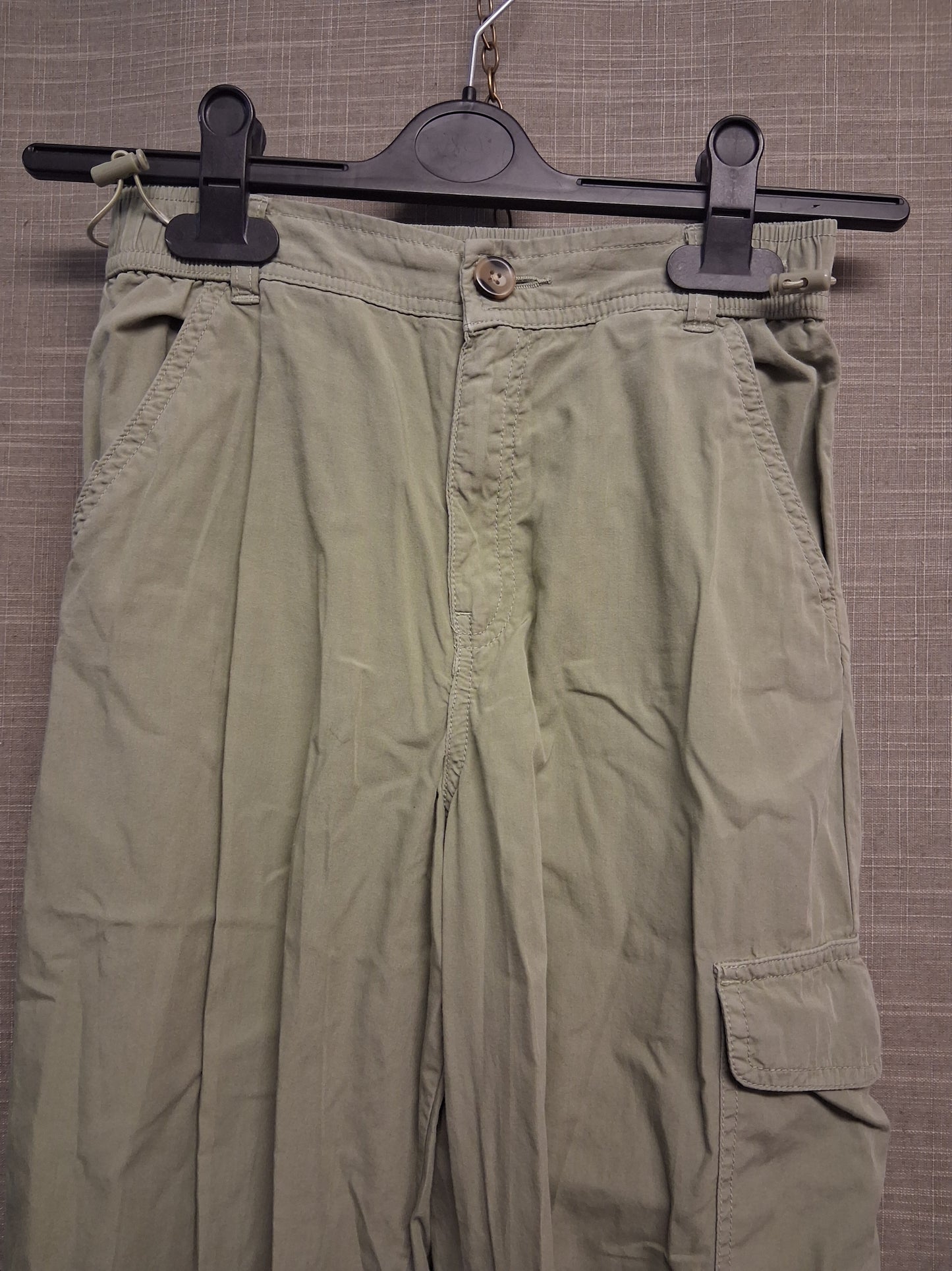 John Lewis Boys Khaki Green Cargo Chinos Age 10 Years