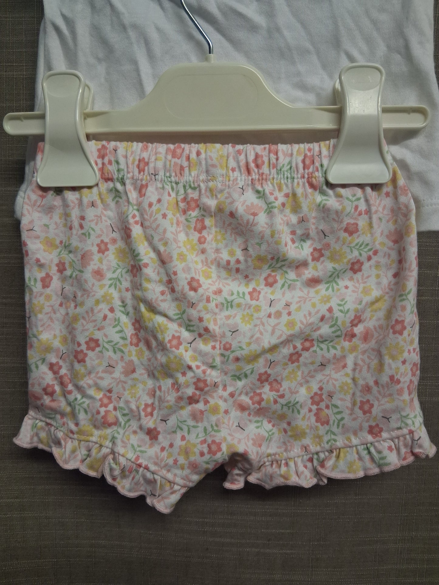 Nutmeg Girls White Pink Butterfly Outfit 2 Piece T-Shirt & Leggings Age 0-3 Months New