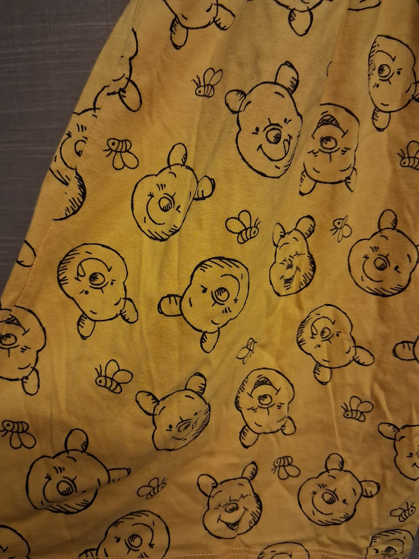 George Disney Winnie The Pooh Yellow Short Sleeve T-Shirt Dress Age 3-4 Years
