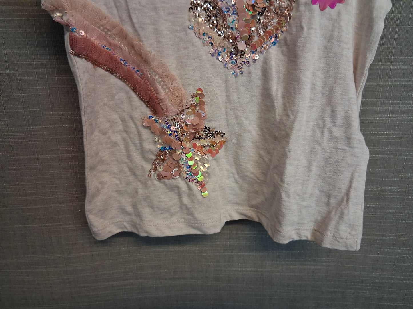 Monsoon Girl Sequin Star T-Shirt Short Sleeve Age 5-6 Years New