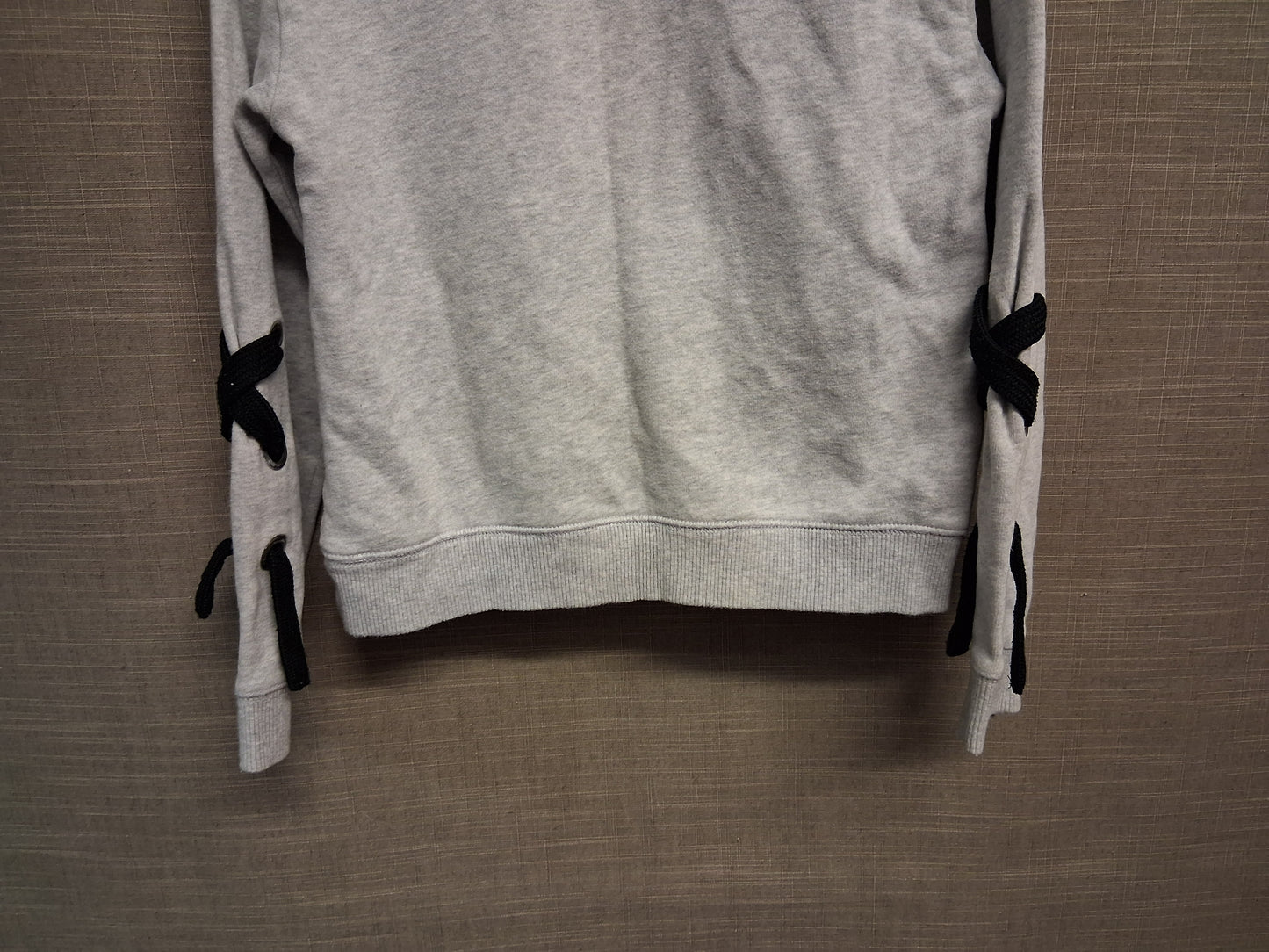Next Girls Sweater Jumper "Girl Power" Grey Lace Detail on Sleeve Age 9 Years