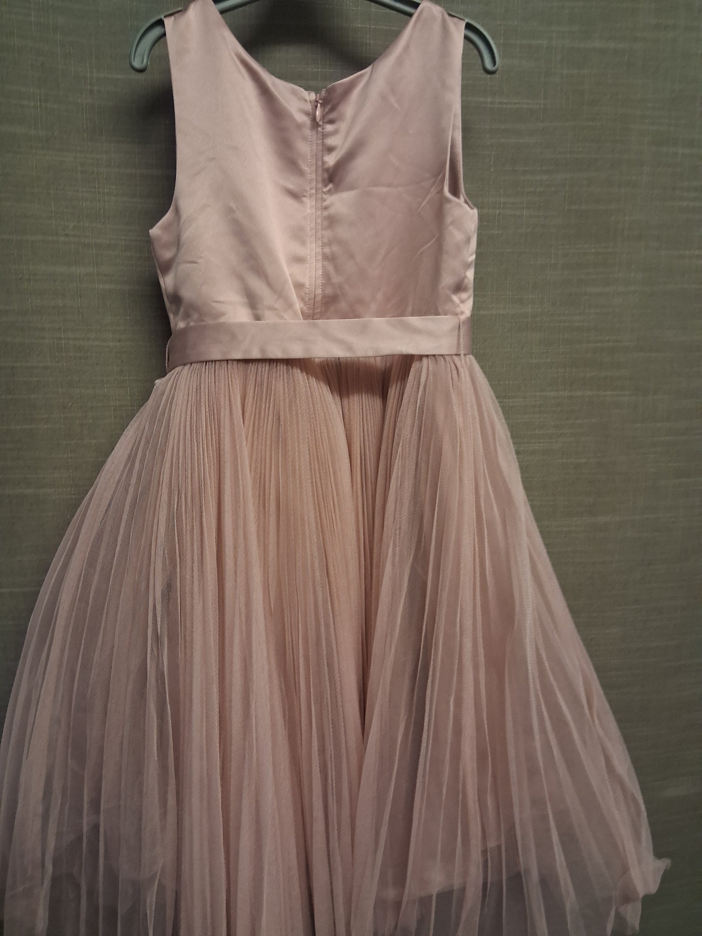 Monsoon Girl Blush Pink Bridesmaid Christening Dress 3D Floral Detail Age 8 Years