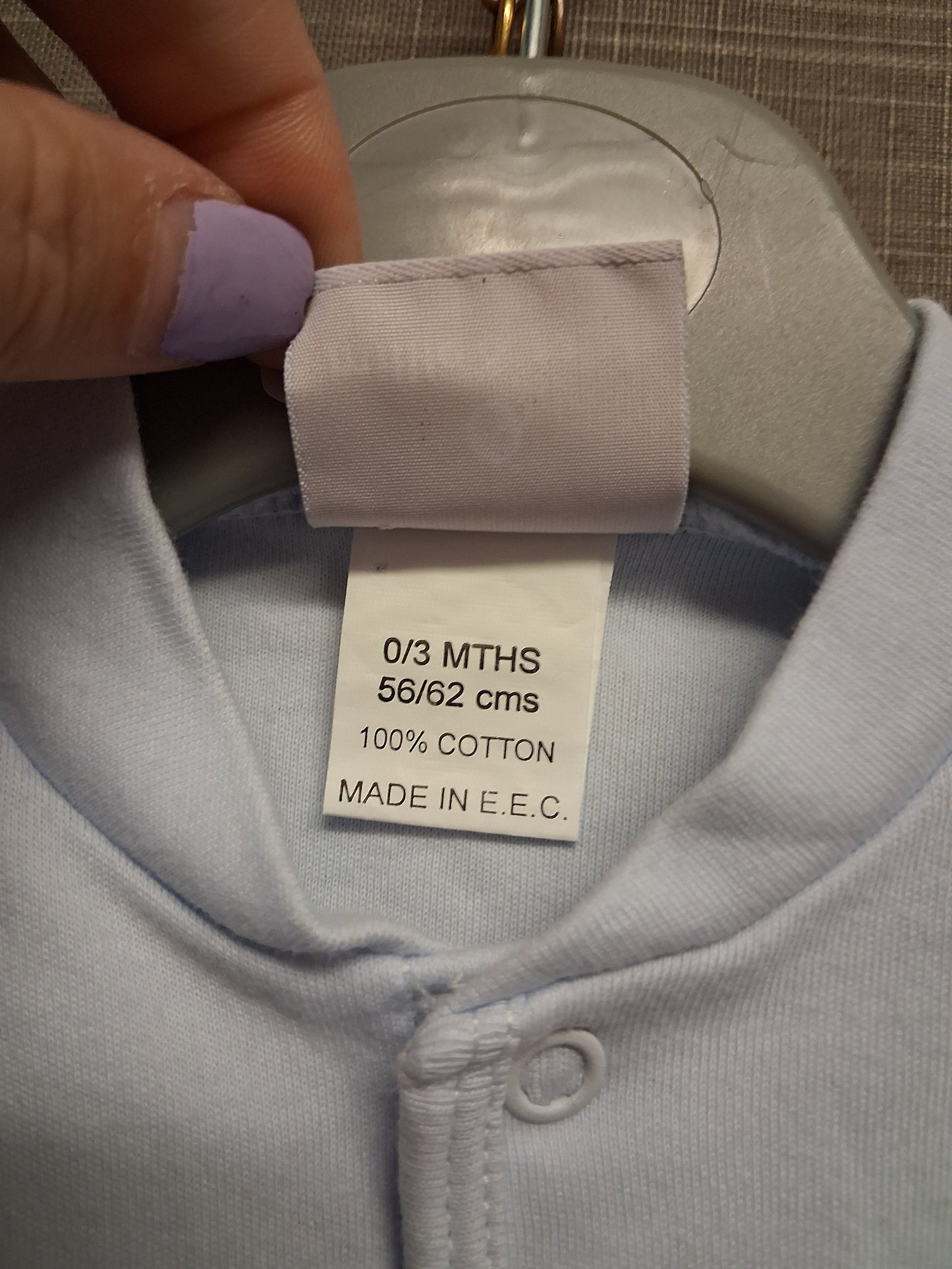 Millie & Ralph Baby Boys Blue Sleepsuit All in One Age 0-3 Months