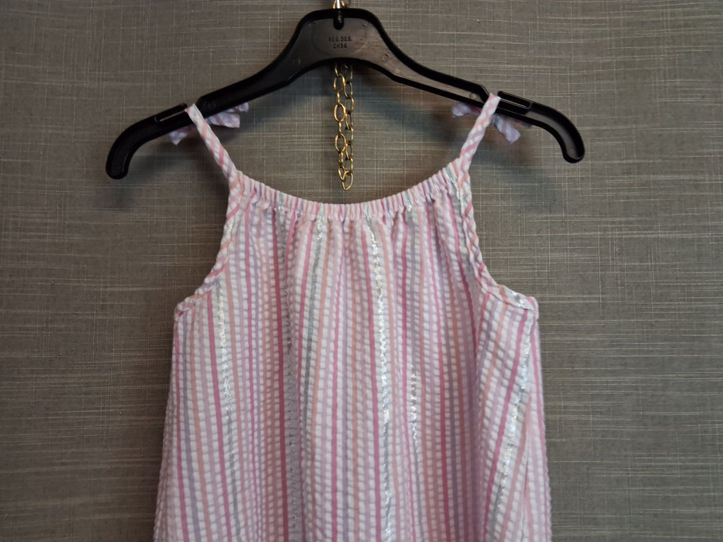 Nutmeg Girls Pink Striped Sundress Age 6-7 Years