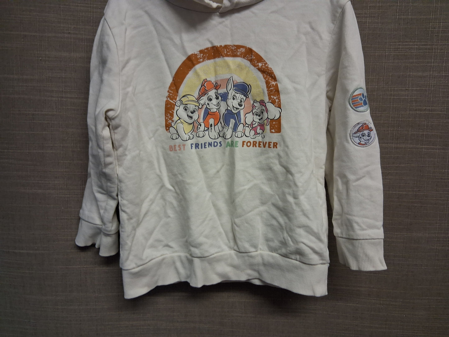 George Paw Patrol Boys Cream Hoodie Age 2-3 Years