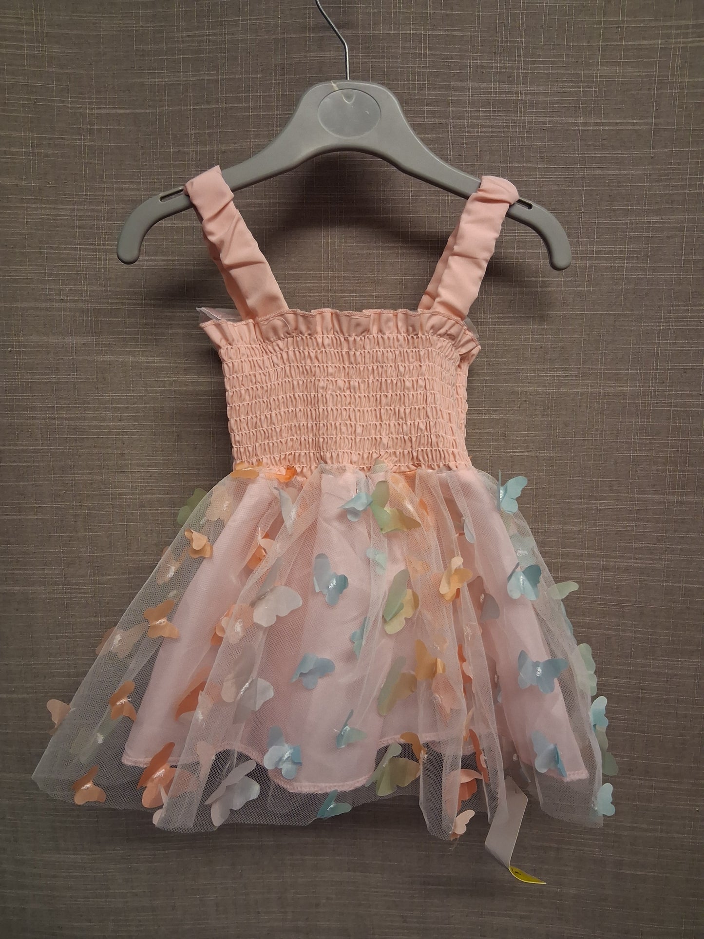 Shein Girls Butterfly Pink Dress Age 9-12 Months New