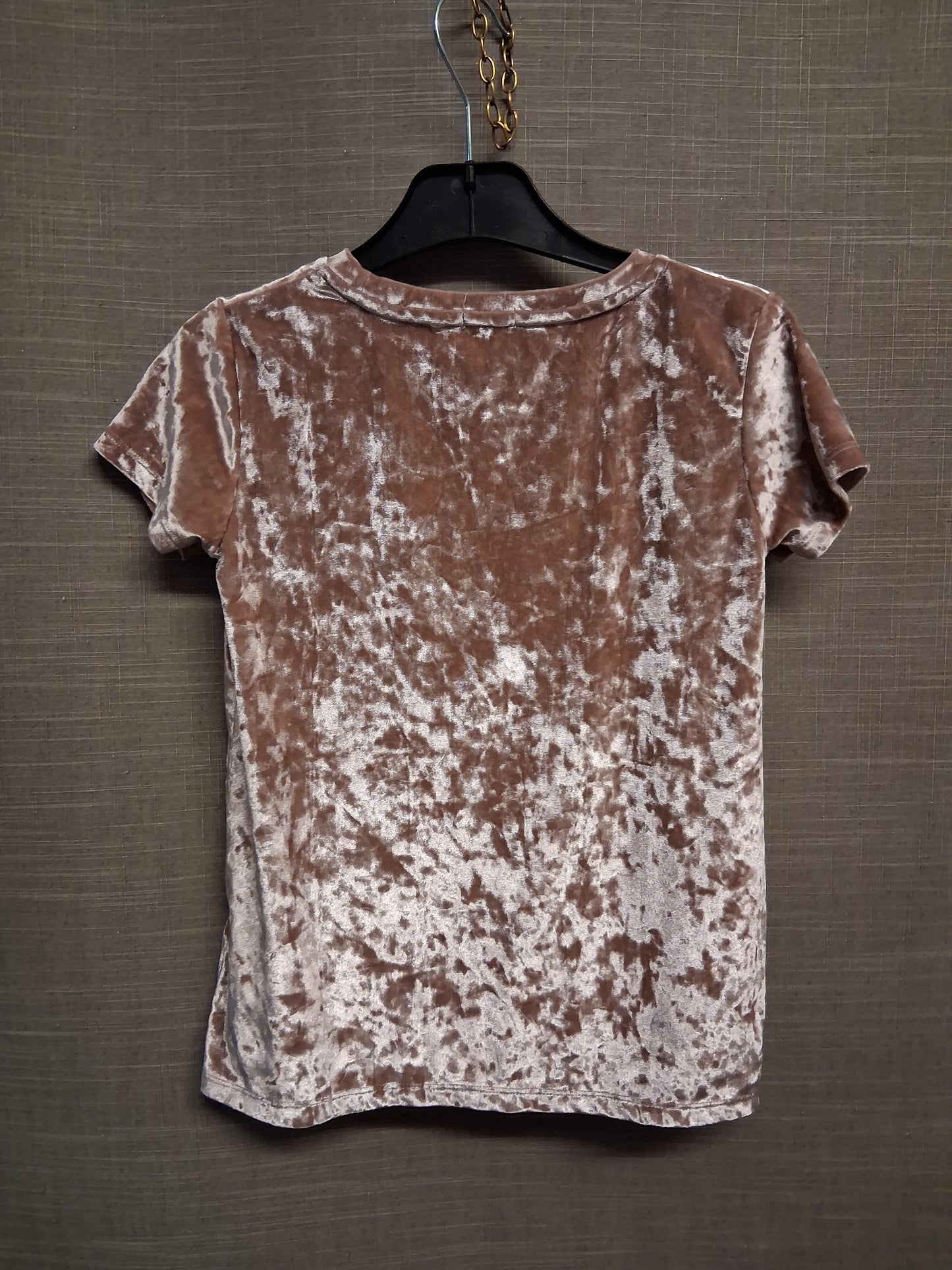 Next Girls Dusky Pink Short Sleeve Velour T-Shirt Age 9 Years