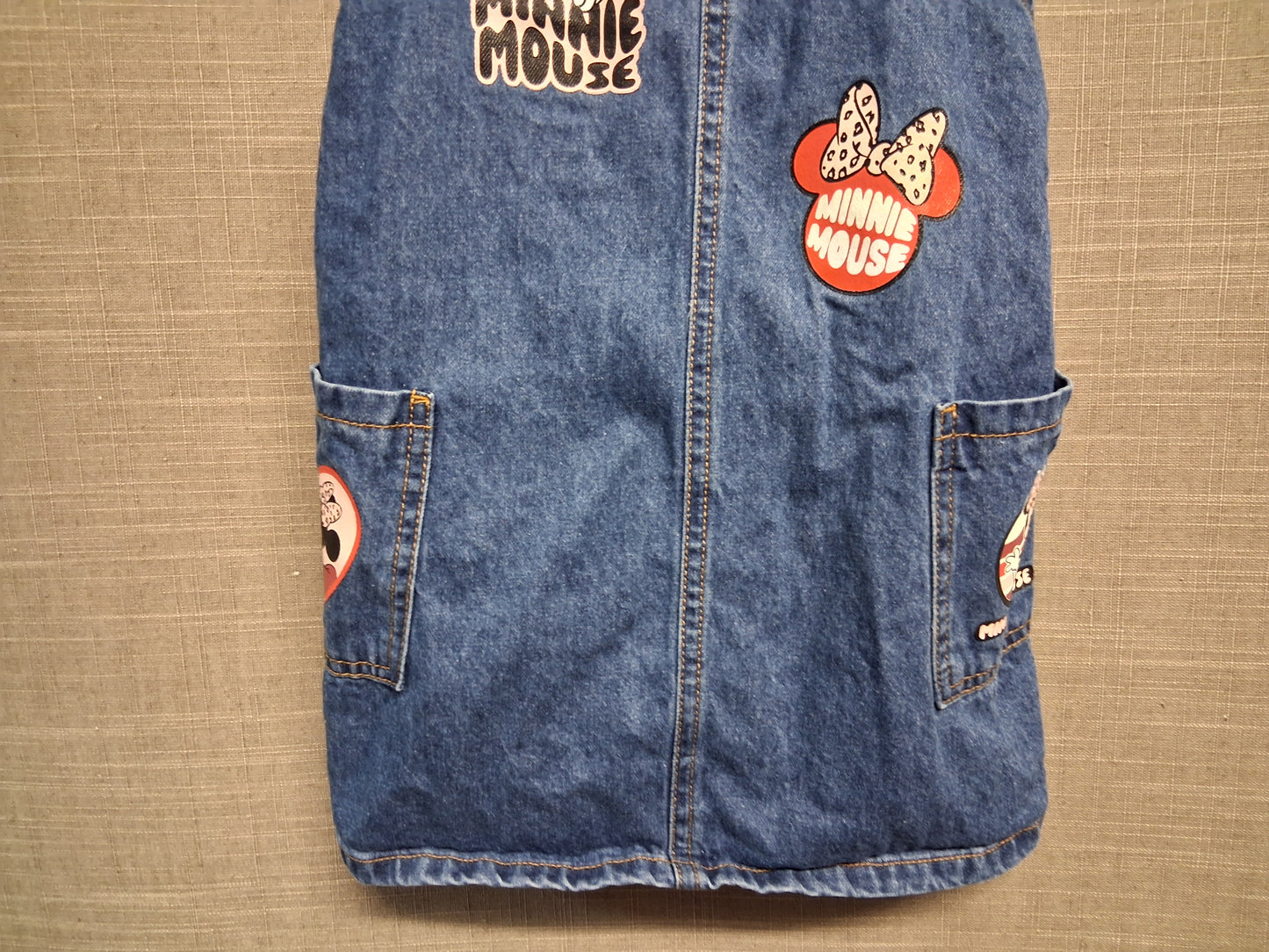 Primark Disney Minnie Mouse Denim Pinafore Dress Age 12-18 Months