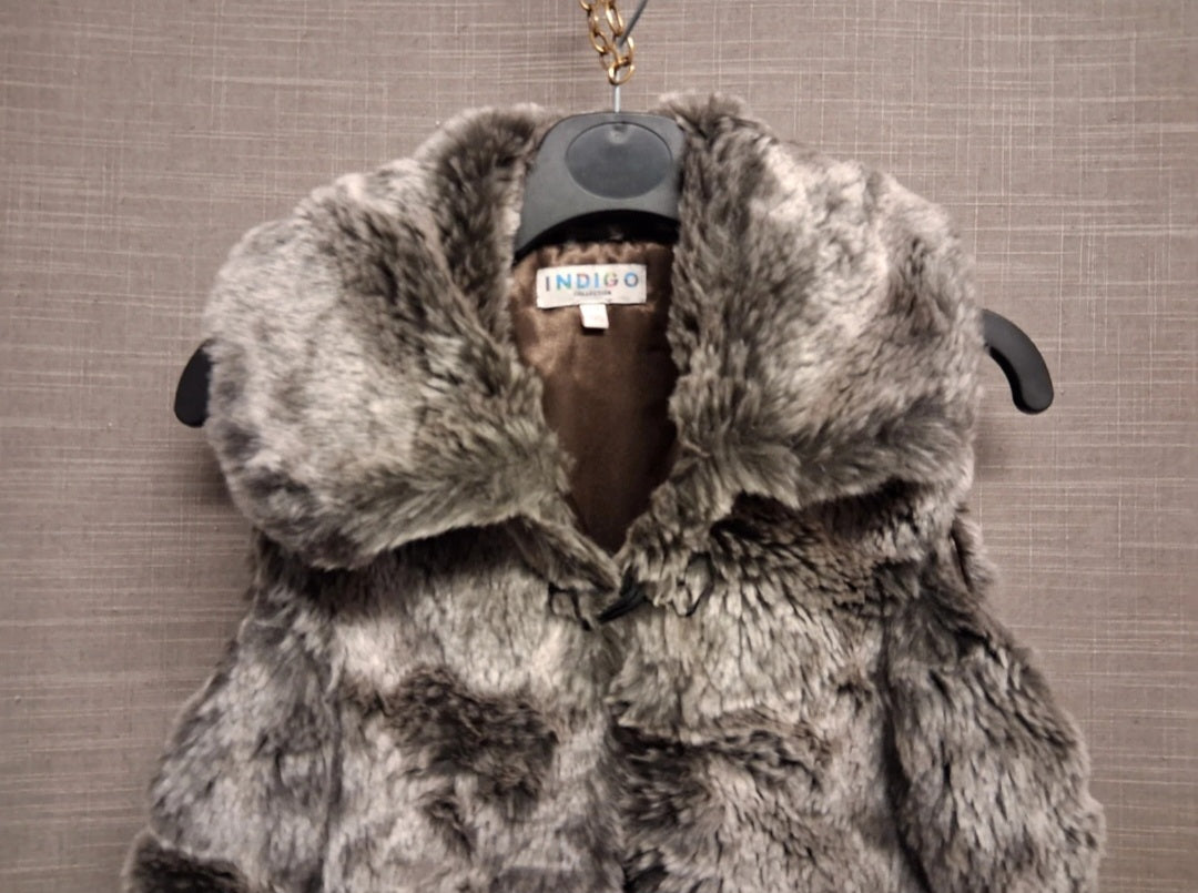 Marks and Spencer Brown Faux Fur Body Warmer Gilet Age 7-8 Years