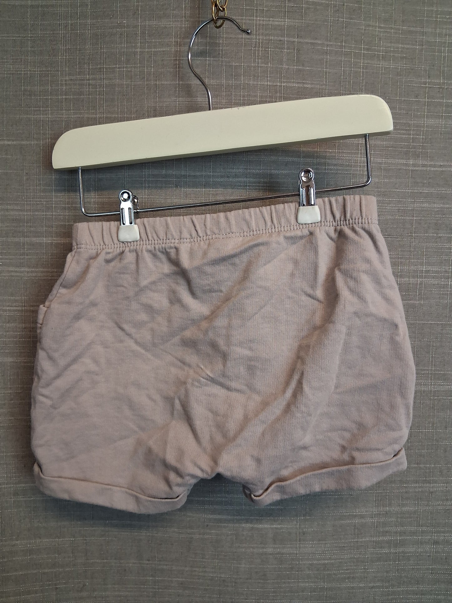 Next Boys Jersey Cotton Shorts Age 6-9 Months Light Brown
