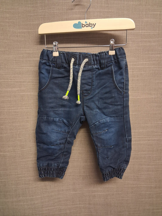 Next Boys Denim Jeans Dark Blue Age 6-9 Months