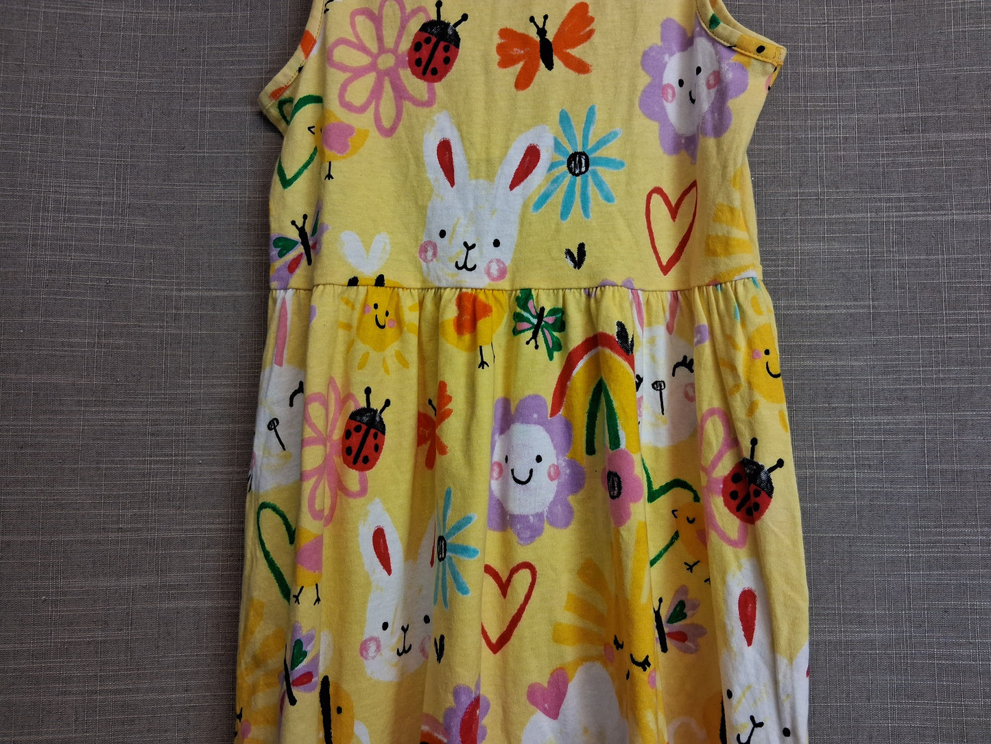 F&F Girls Yellow Jersey Sundress Age 7-8 Years New