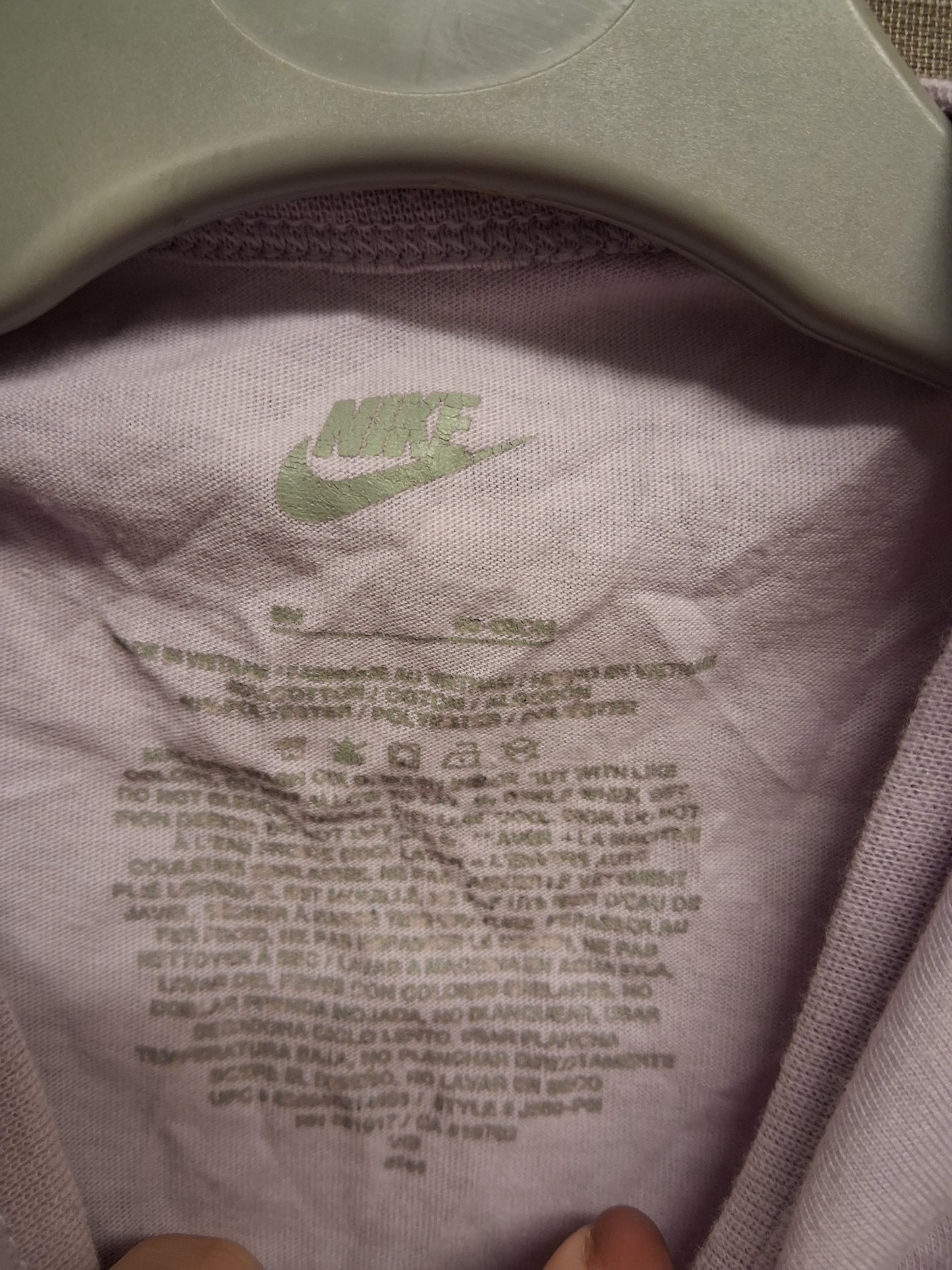 Nike Girls Lilac Short Sleeve Bodysuit Age 6 Months