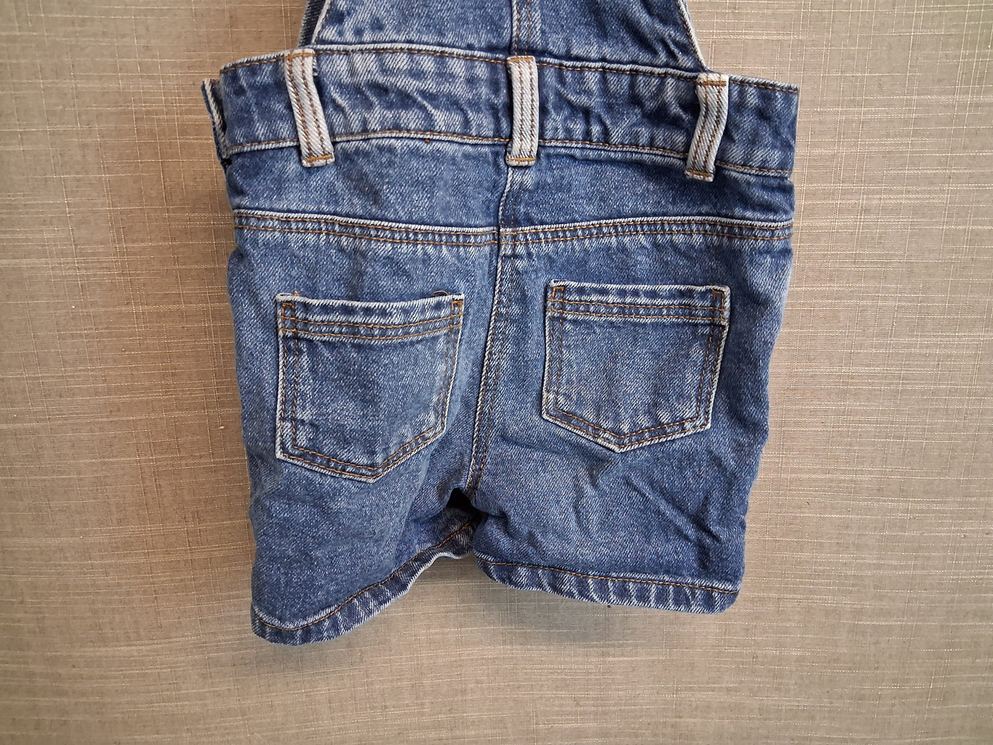 Nutmeg Boys Blue Denim Dungaree Shorts Age 12-18 Months