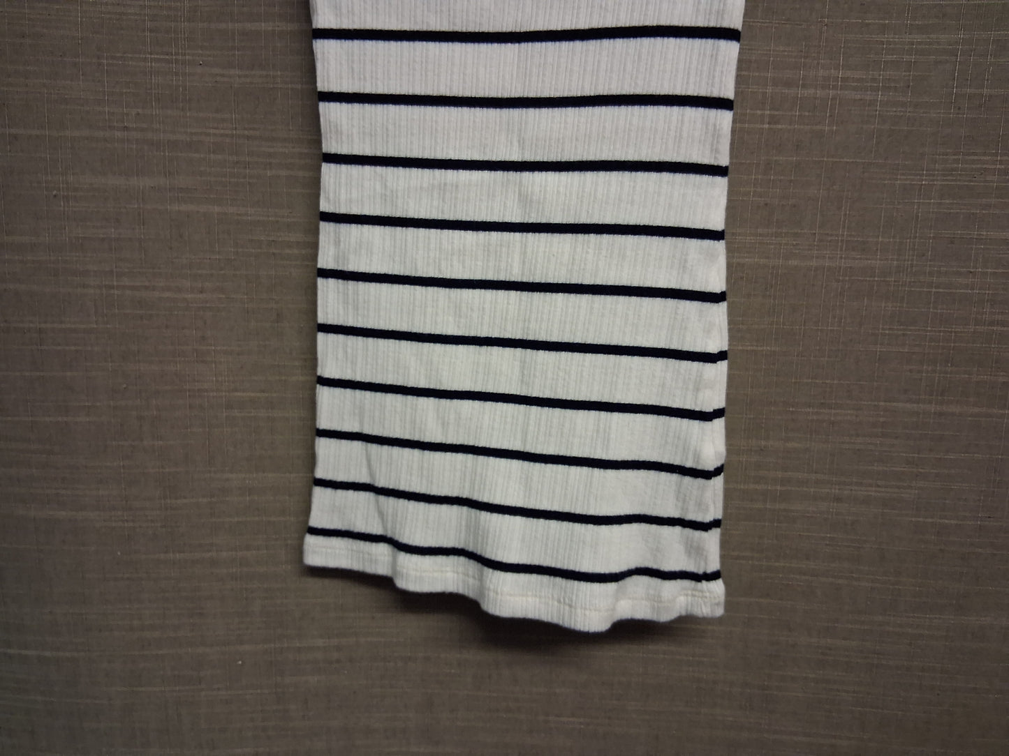 F&F Girls White Blue Striped Short Sleeve T-Shirt Dress Age 4-5 Years