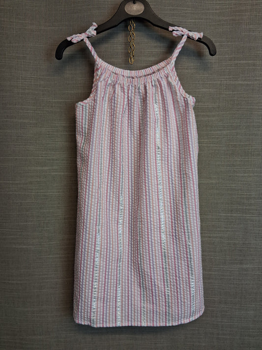 Nutmeg Girls Pink Striped Sundress Age 6-7 Years