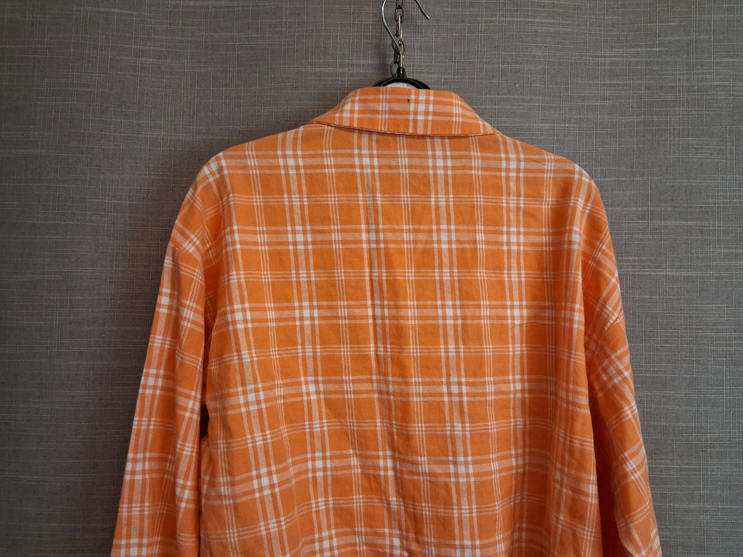 New Look Girls Orange Crop Checked Shirt Long Sleeve Age 12 Years