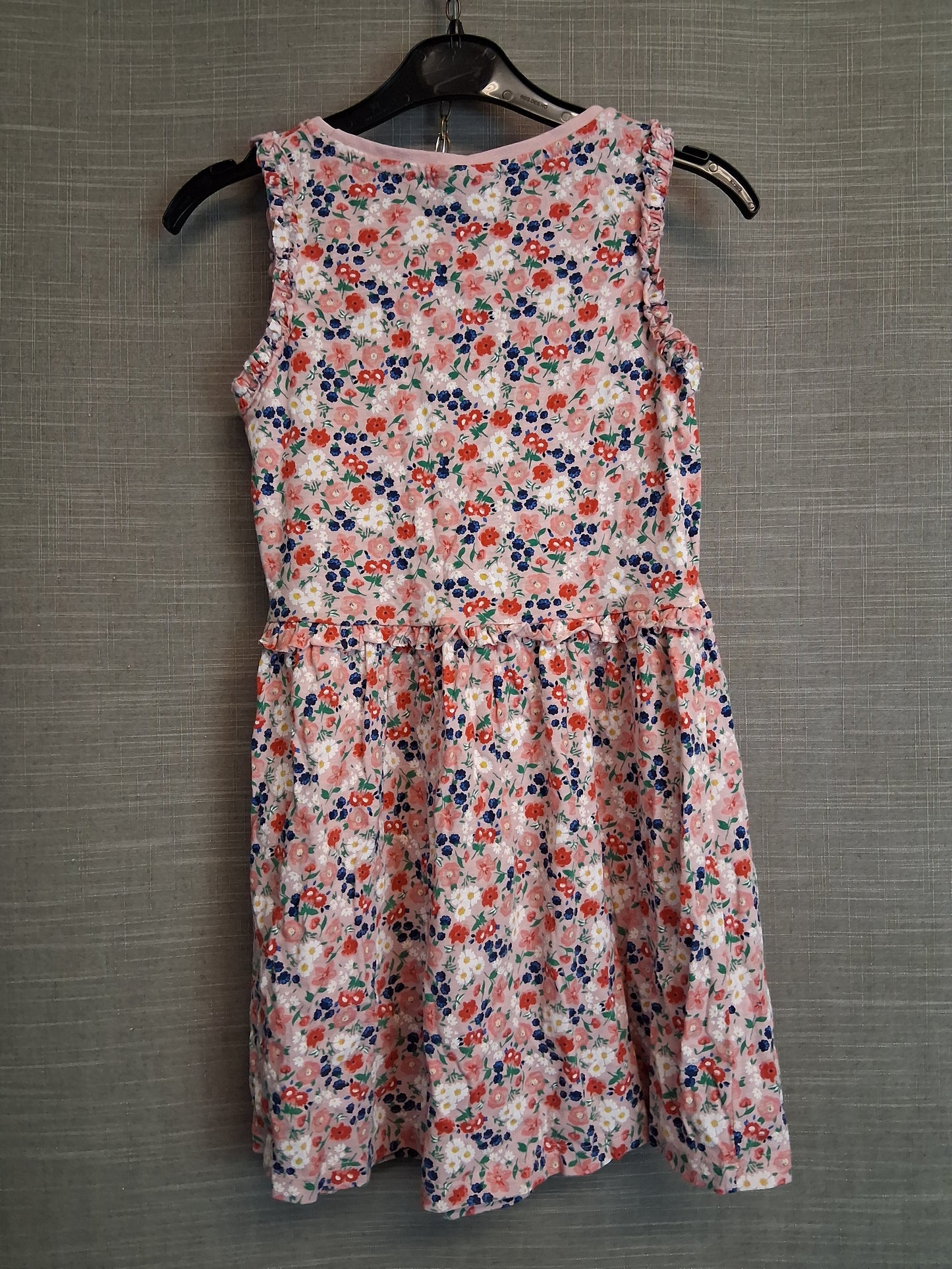 Matalan Girls Pink Floral Sleeveless Jersey Dress Age 7 Years