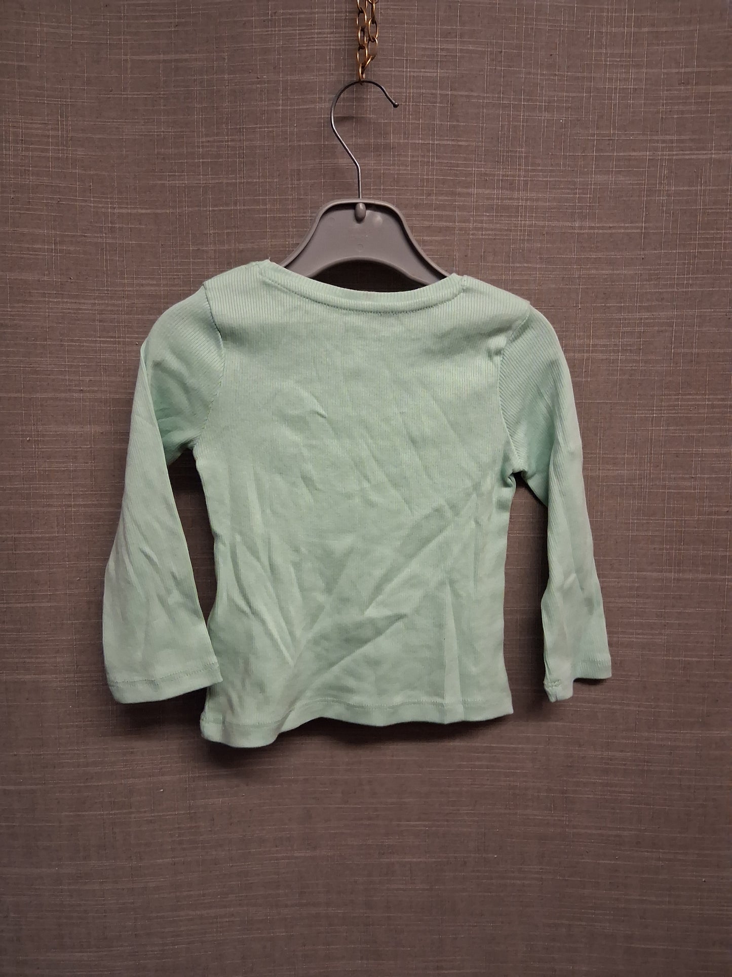 Primark Green Ribbed Long Sleeve T-Shirt Age 12-18 Months New