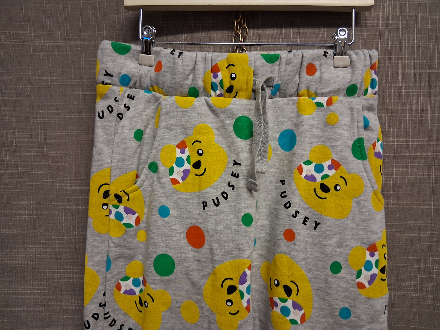 George Unisex "Pudsey" Children in Need Grey Joggers Age 6-7 Years