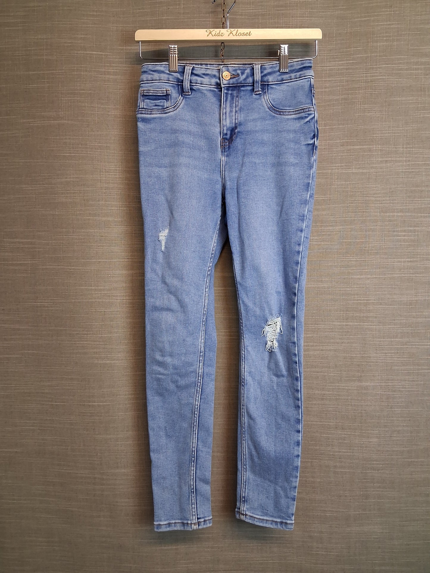 New Look Hallie Distressed Light Blue Denim Jeans Skinny Leg Age 13 Years