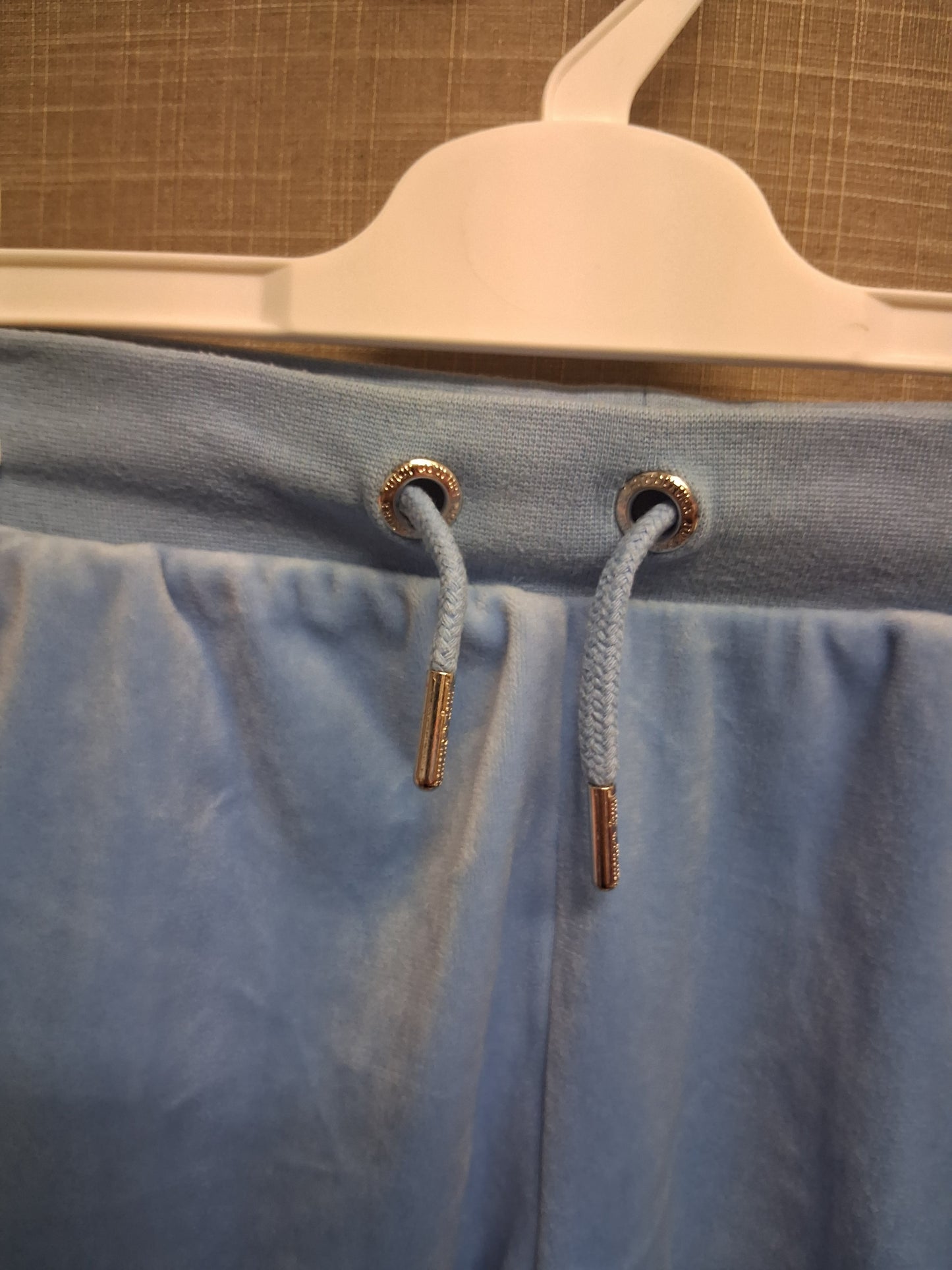 Juicy Couture Girls Powder Blue Velour Shorts Age 9-10 Years