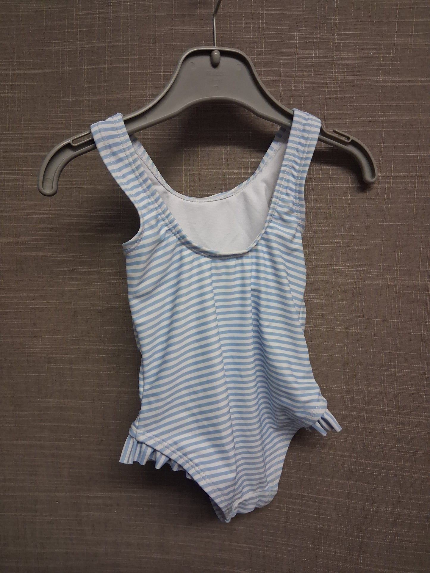 Nutmeg Girls Blue White Striped Butterfly Swimsuit Costume Age 12-18 Months