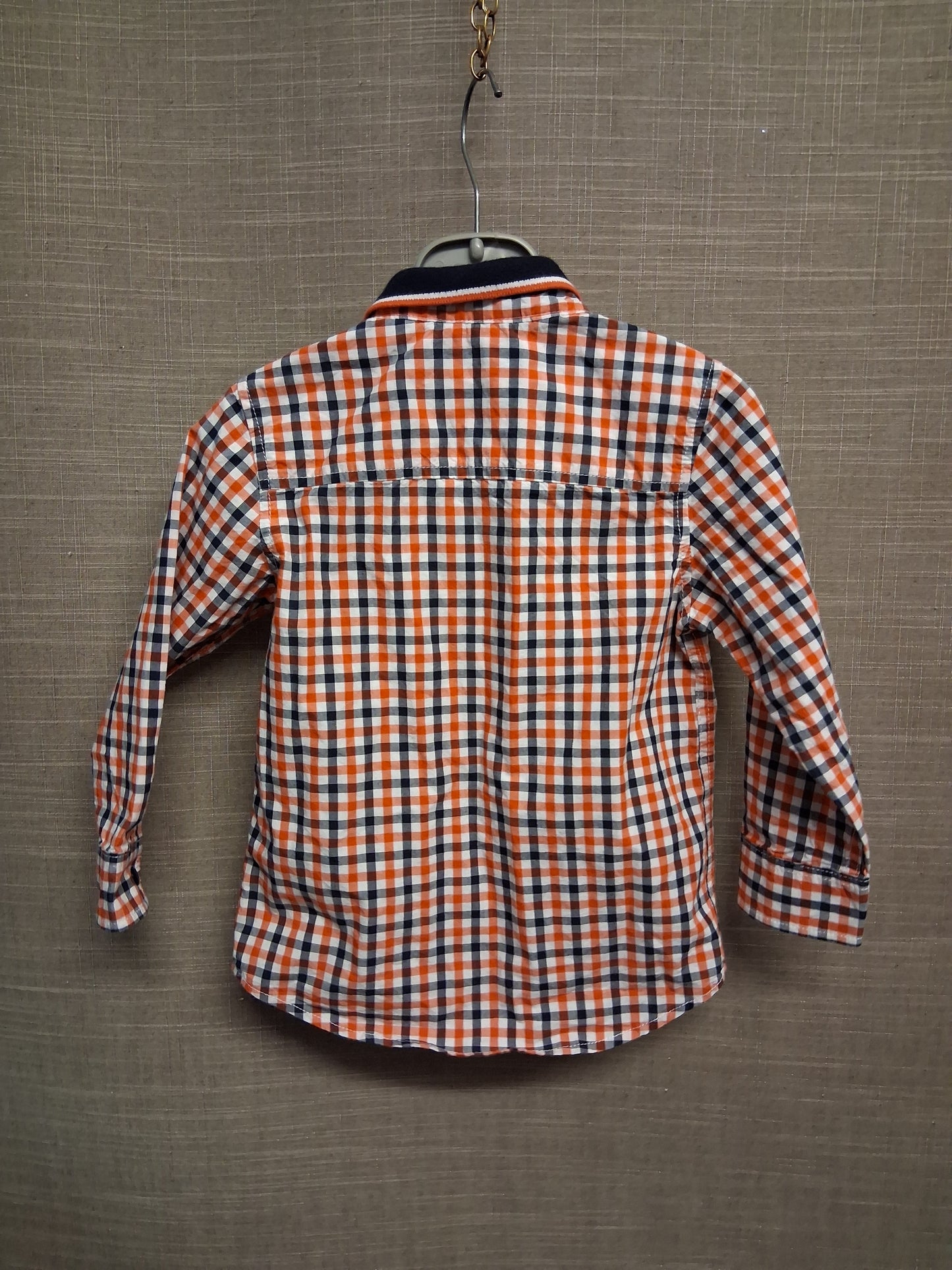 Next Boys Red Blue Check Shirt Long Sleeve Age 18-24 Months