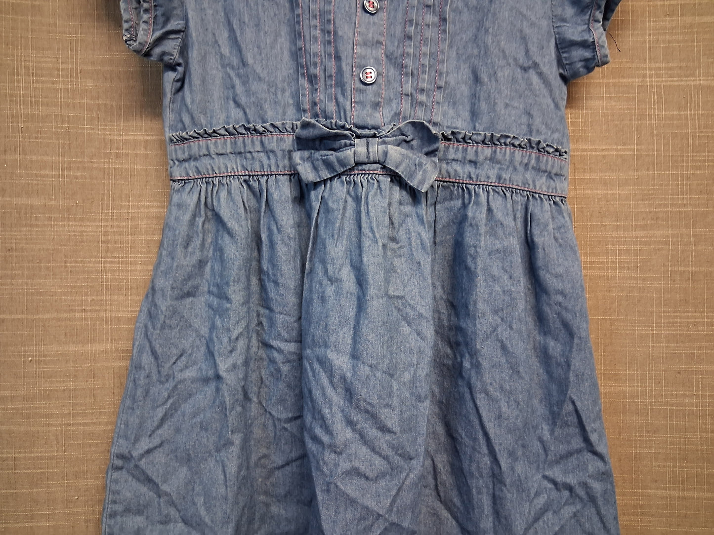 George Girls Denim Blue Dress Short Sleeve Age 5-6 Years