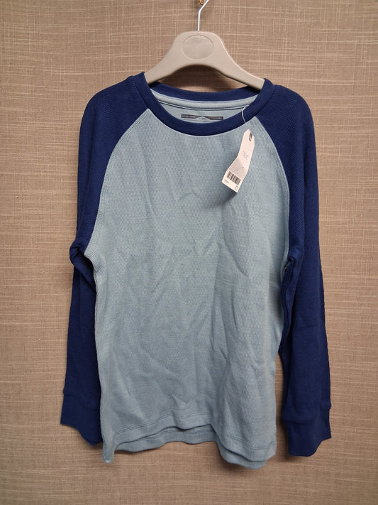Next Boys Blue 2 Tone Long Sleeve Jersey T-Shirt Age 5-6 Years New