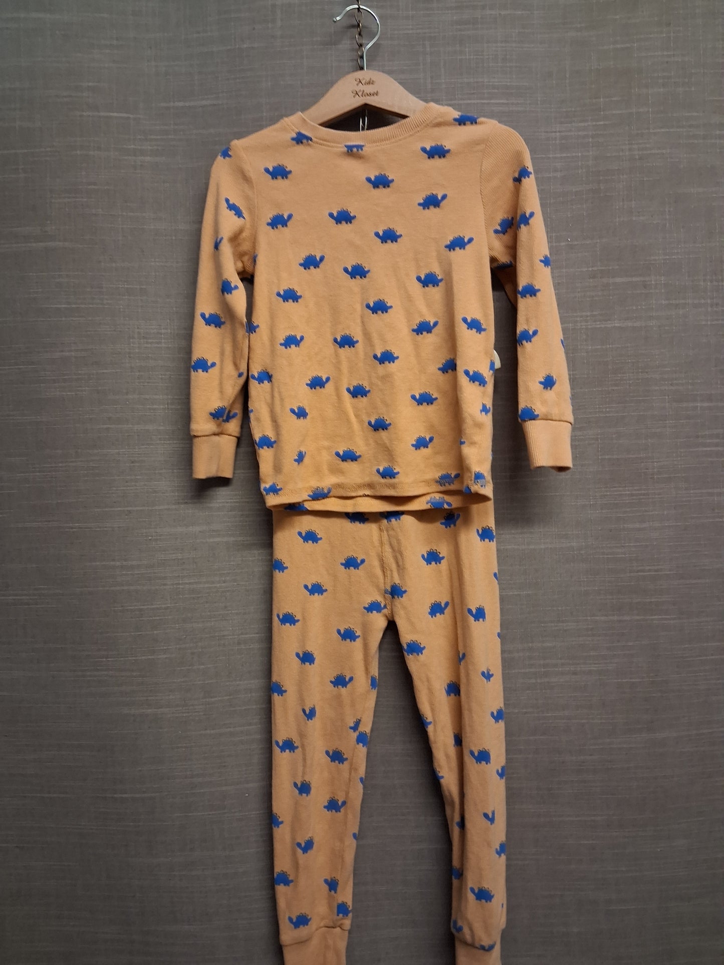 Next Boys Orange Dinosaur Pyjamas PJs 2 Piece Set Age 3-4 Years