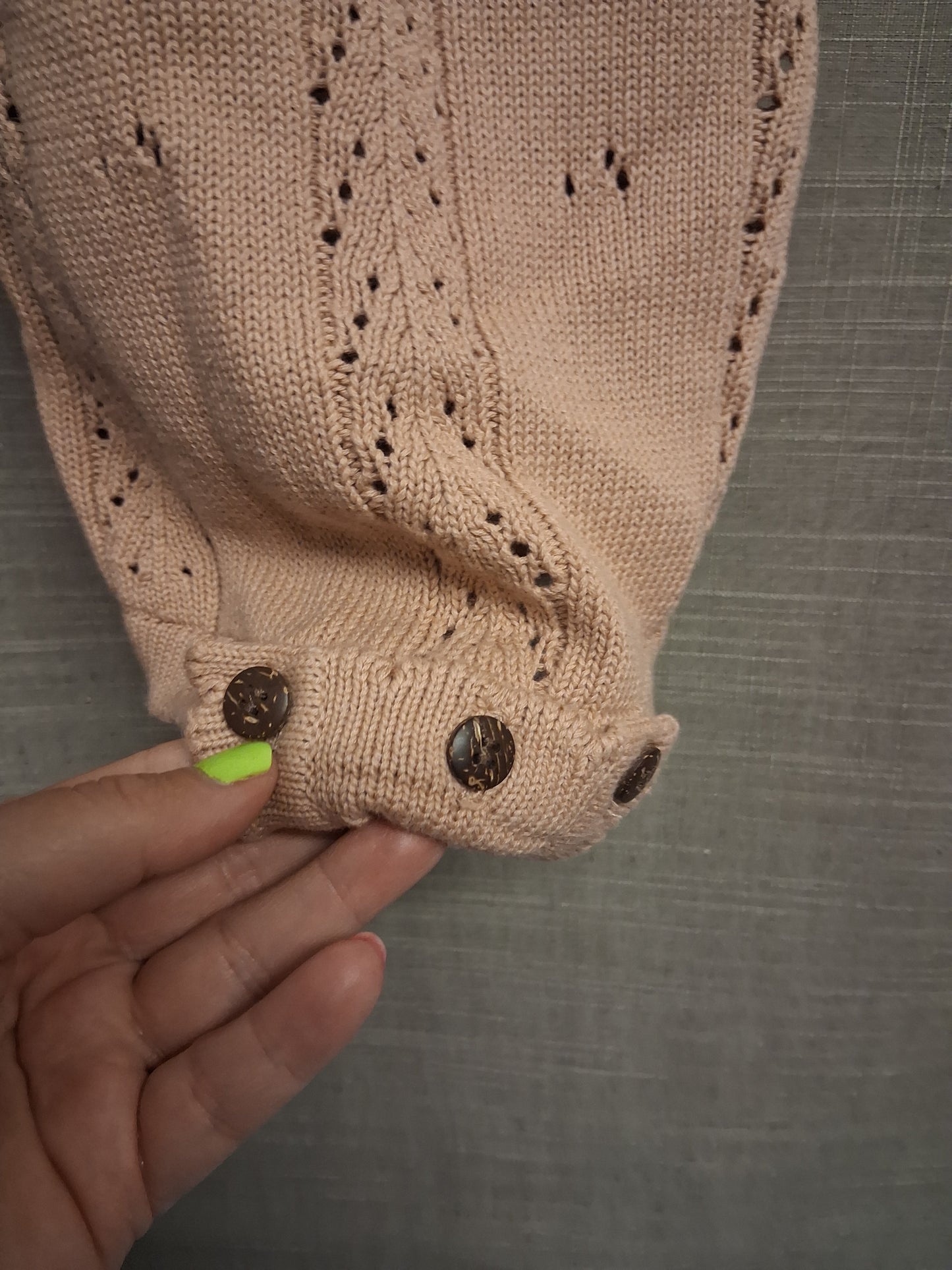 Shein Girls Brown Knitted Romper Shorts Age 2 Years