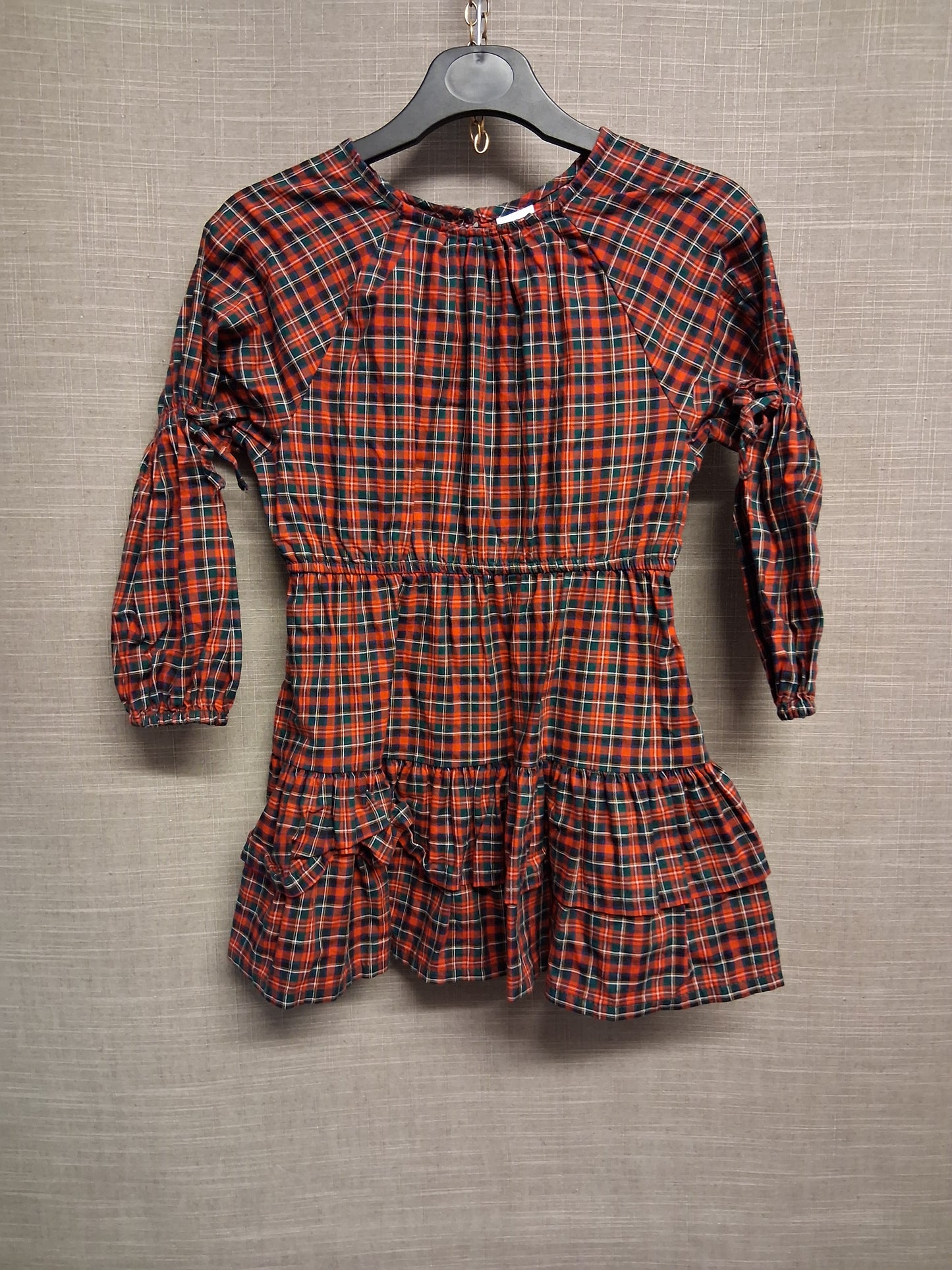 Next Tarten Dress Bow Long Sleeve Detail Age 5 Years 100% Cotton