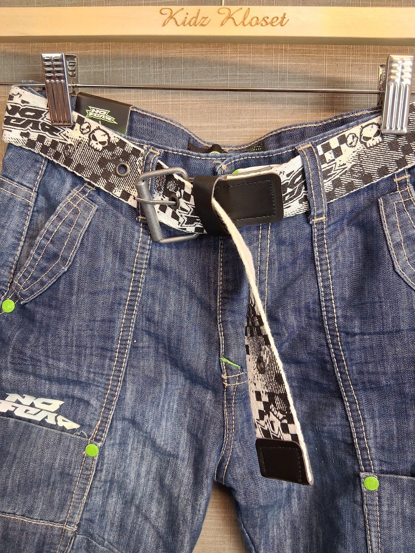 No Fear Boys Blue Denim Short Skorts Age 11-12 Years
