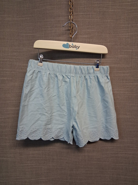 V by Very Girls Blue Scalloped Edge Shorts Age 6-7 Years