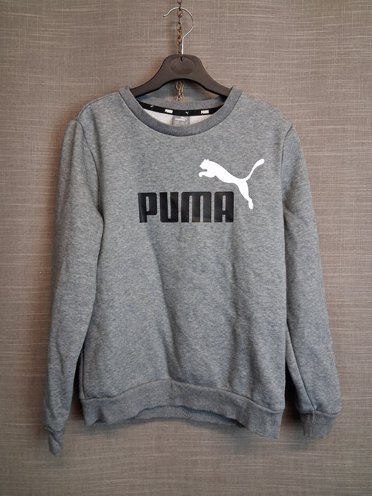 Puma Boys Grey Sweater Long Sleeve Jersey Age 11-12 Years