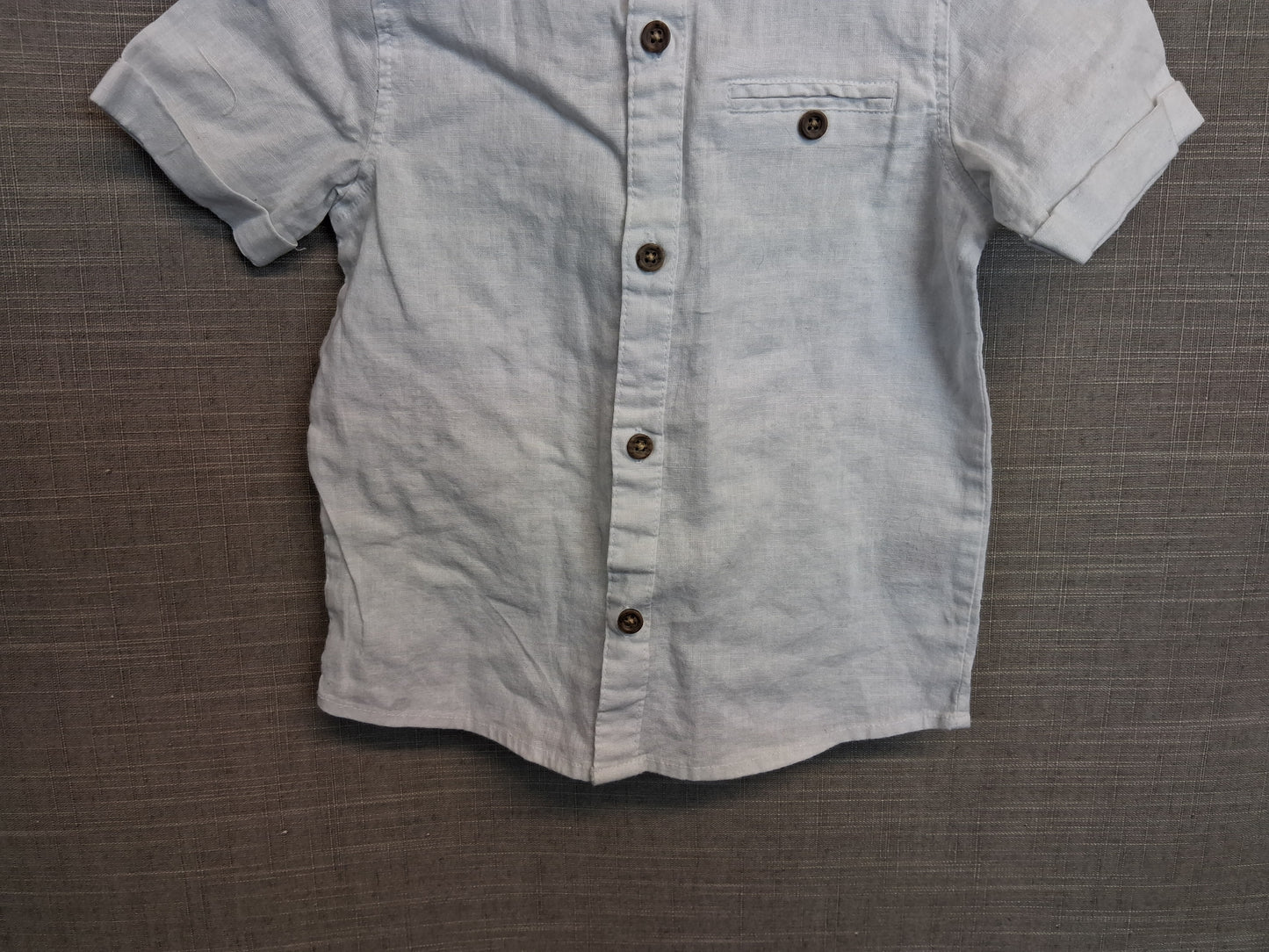 Primark Boys White Short Sleeve Shirts Age 12-18 Months New