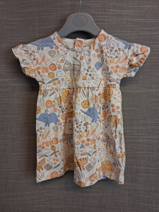 George Girls Multicolour Cat T-Shirt Dress Age 3-6 Months