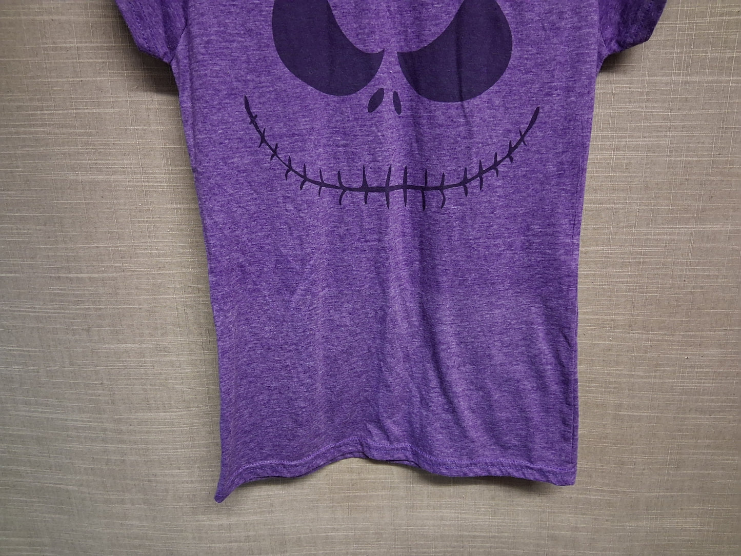 Gildan Purple Jack Skeleton Nightmare before Christmas T-Shirt Size S Age 12-13 Years