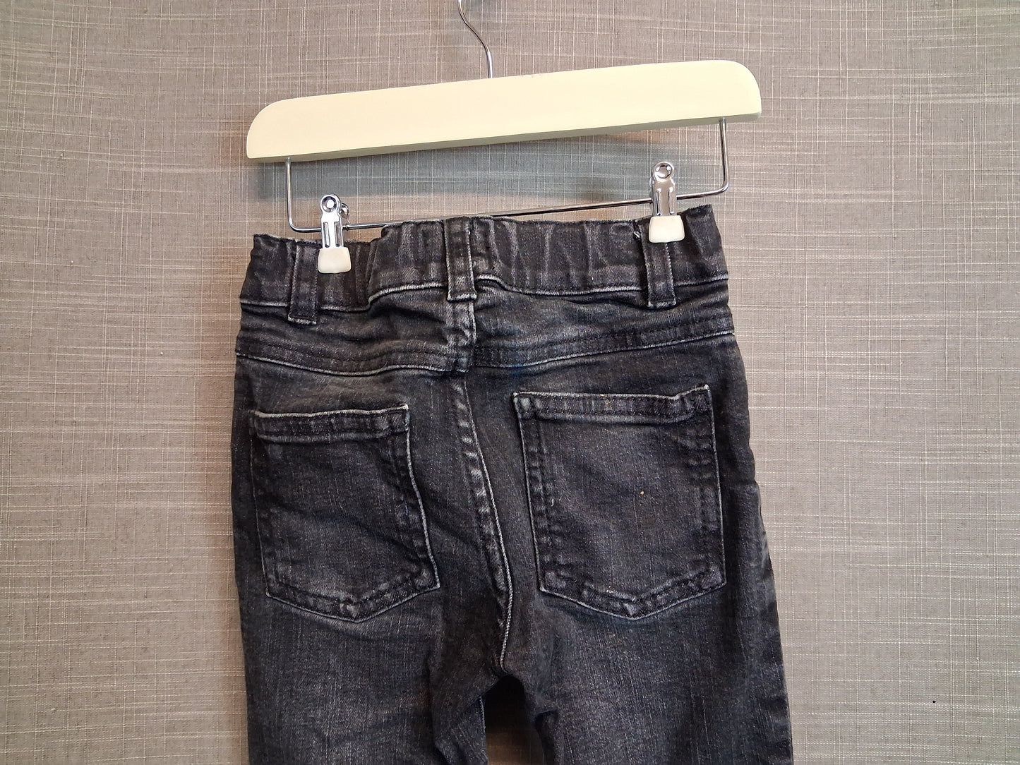 F&F Boys Black Denim Jeans Age 18-24 Months Adjustable Waist