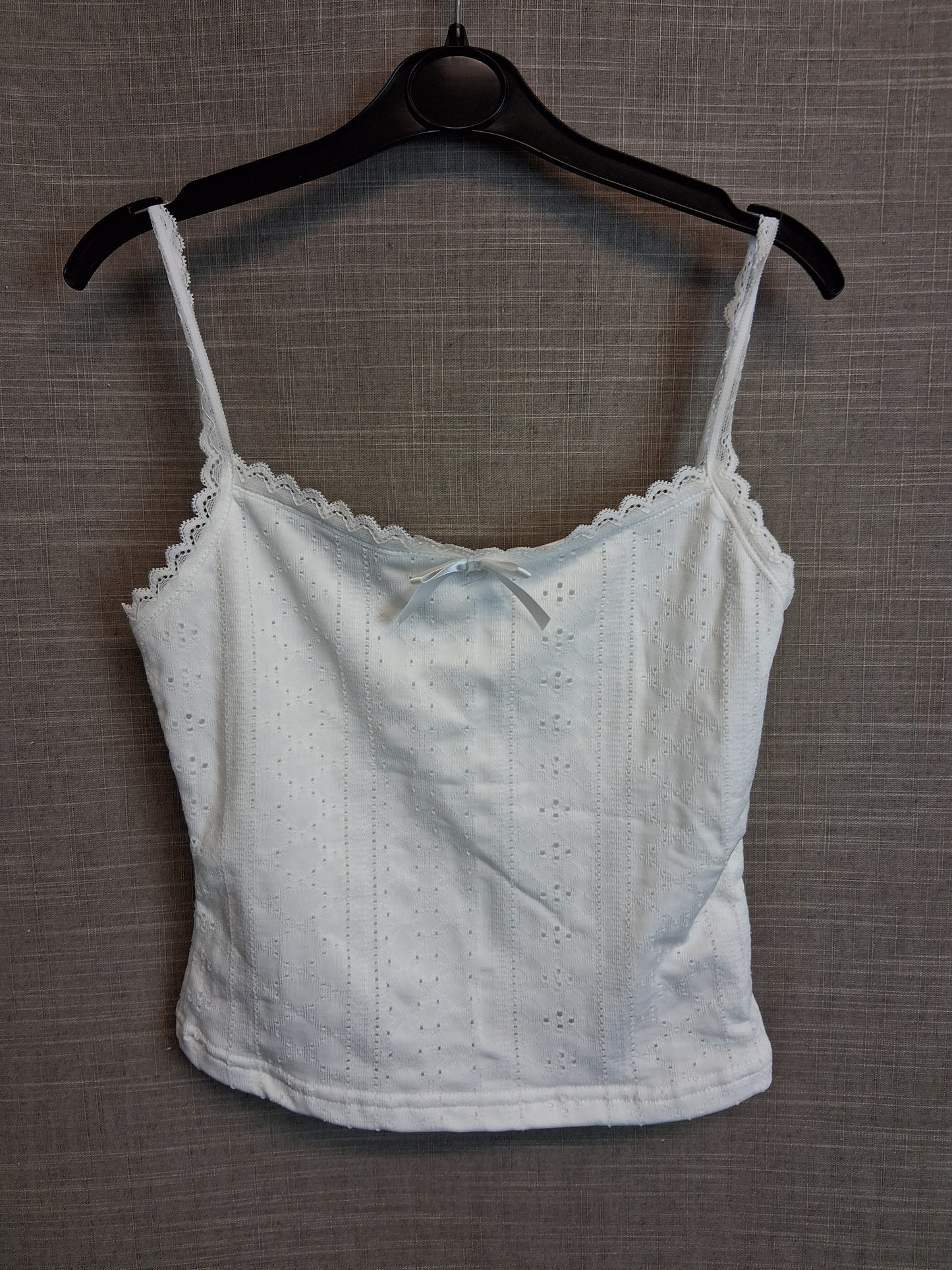 Shein Vest Tank White Brodiere Anglaise Age 13 Years
