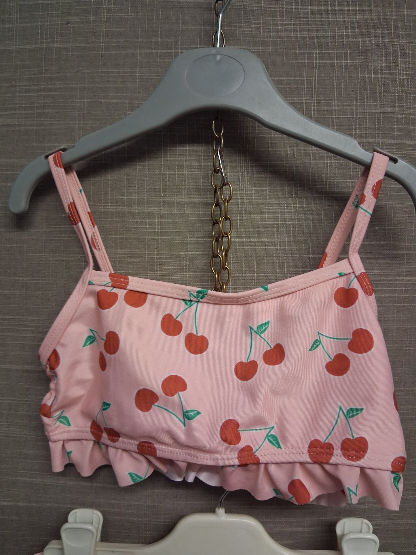 Primark Girls Pink Cherry Bikini Set Swimwear Age 6-7 Years